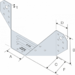 Etrier à angle 45° (droit et gauche)