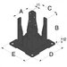 Pied poteau jardin 90/90 Noir